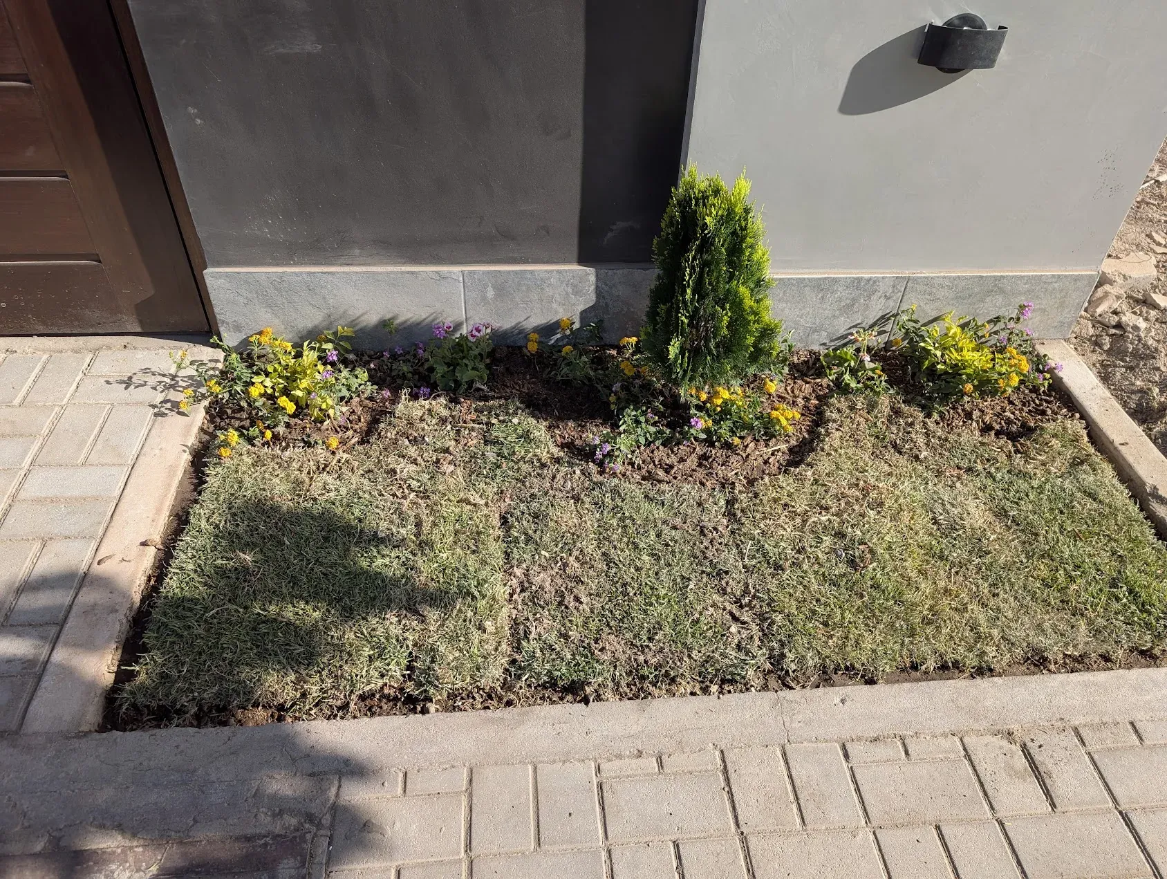 Área exterior antes de la creación del jardín (referencia Fernandini)